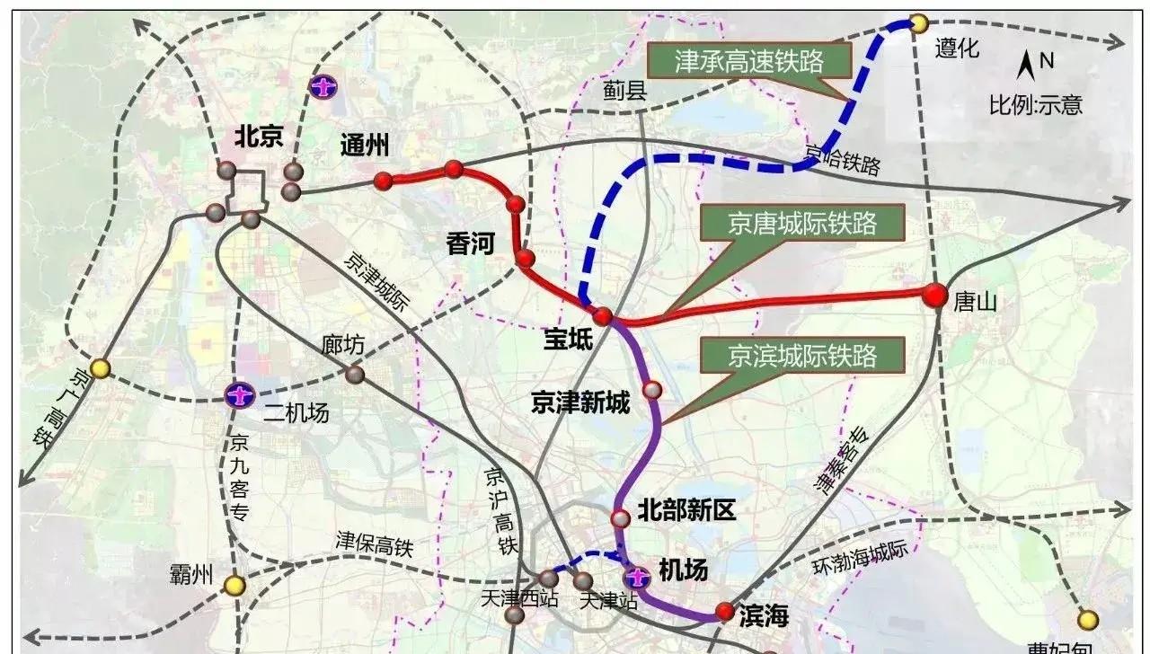 京唐高铁最新线路图，连接繁荣与未来的纽带速递