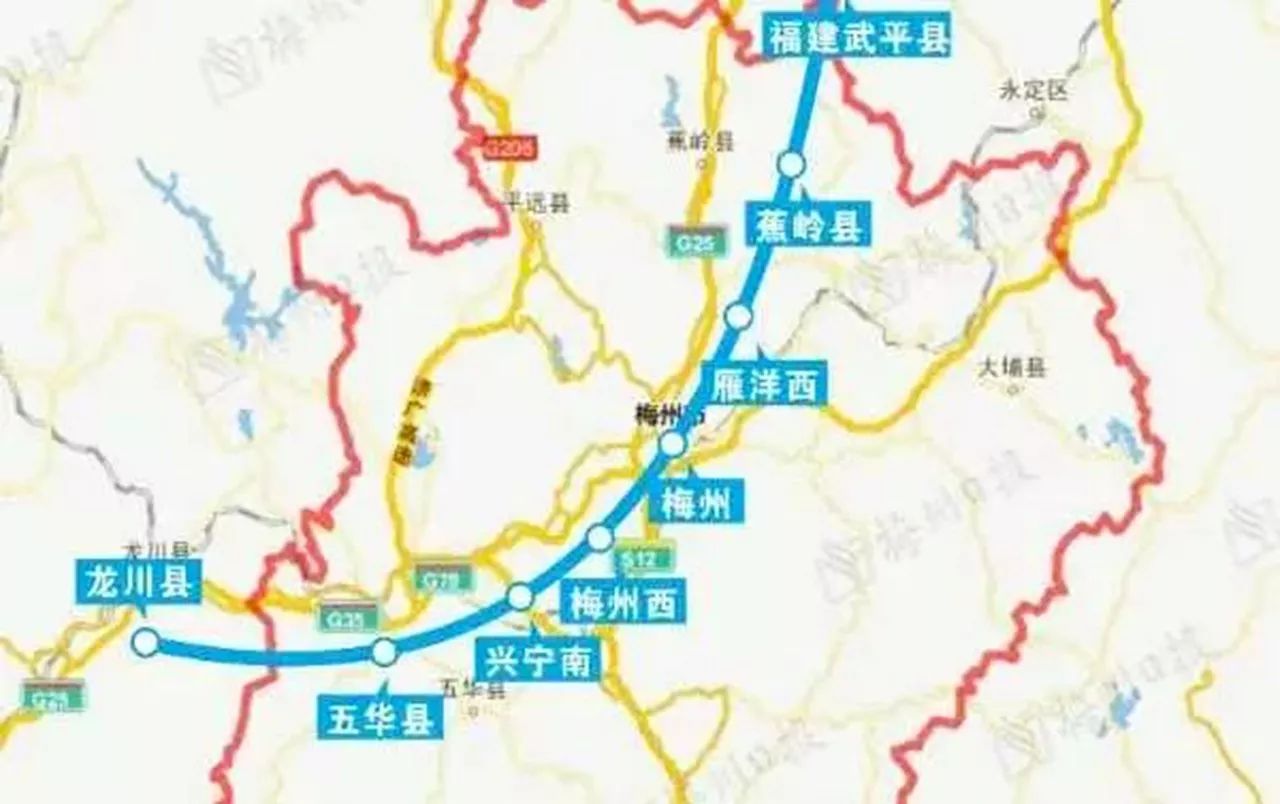 汕梅高铁最新线路图，粤东与珠三角的交通枢纽纽带